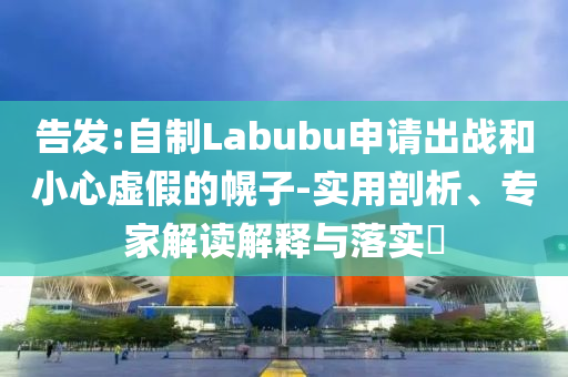 告發(fā):自制Labubu申請(qǐng)出戰(zhàn)和小心虛假的幌子-實(shí)用剖析、專(zhuān)家解讀解釋與落實(shí)?