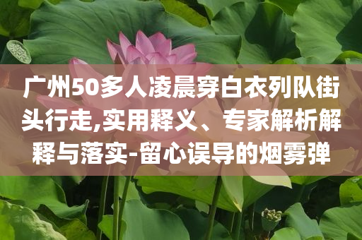廣州50多人凌晨穿白衣列隊街頭行走,實用釋義、專家解析解釋與落實-留心誤導的煙霧彈