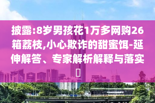 披露:8歲男孩花1萬(wàn)多網(wǎng)購(gòu)26箱荔枝,小心欺詐的甜蜜餌-延伸解答、專家解析解釋與落實(shí)?