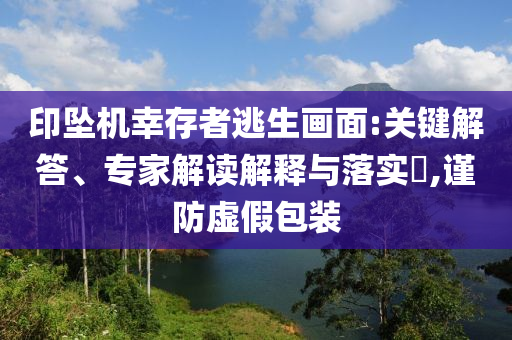 印墜機(jī)幸存者逃生畫面:關(guān)鍵解答、專家解讀解釋與落實(shí)?,謹(jǐn)防虛假包裝