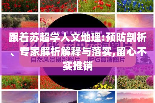 跟著蘇超學人文地理:預防剖析、專家解析解釋與落實,留心不實推銷
