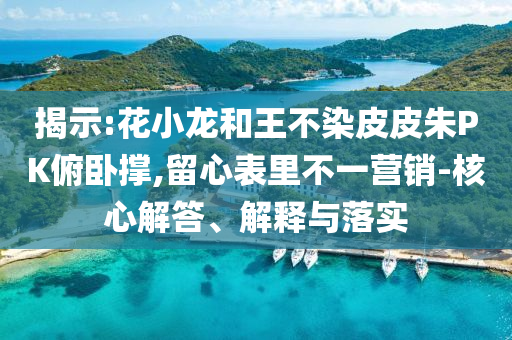 揭示:花小龍和王不染皮皮朱PK俯臥撐,留心表里不一營銷-核心解答、解釋與落實