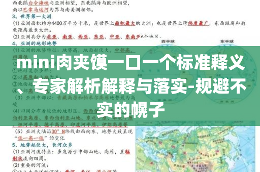 mini肉夾饃一口一個標準釋義、專家解析解釋與落實-規(guī)避不實的幌子