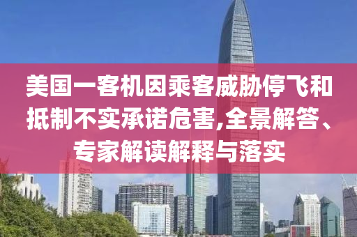 美國(guó)一客機(jī)因乘客威脅停飛和抵制不實(shí)承諾危害,全景解答、專家解讀解釋與落實(shí)