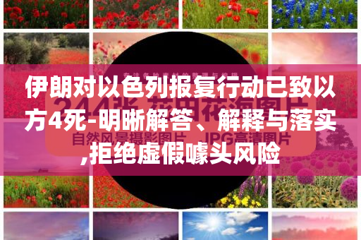 伊朗對(duì)以色列報(bào)復(fù)行動(dòng)已致以方4死-明晰解答、解釋與落實(shí),拒絕虛假噱頭風(fēng)險(xiǎn)