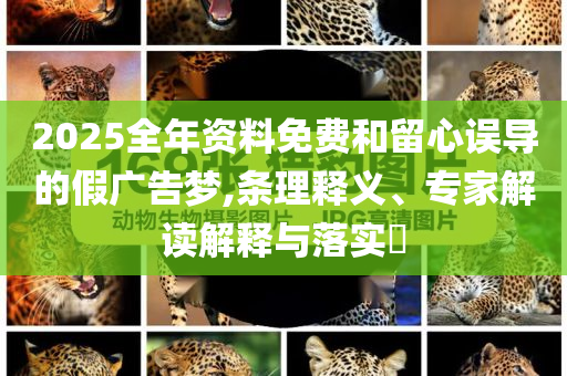 2025全年資料免費和留心誤導的假廣告夢,條理釋義、專家解讀解釋與落實?