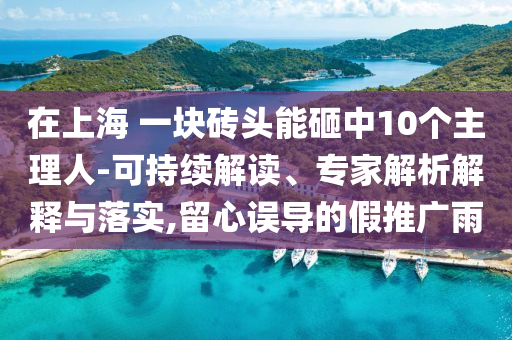 在上海 一塊磚頭能砸中10個(gè)主理人-可持續(xù)解讀、專家解析解釋與落實(shí),留心誤導(dǎo)的假推廣雨