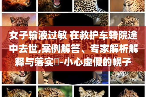 女子輸液過敏 在救護(hù)車轉(zhuǎn)院途中去世,案例解答、專家解析解釋與落實?-小心虛假的幌子