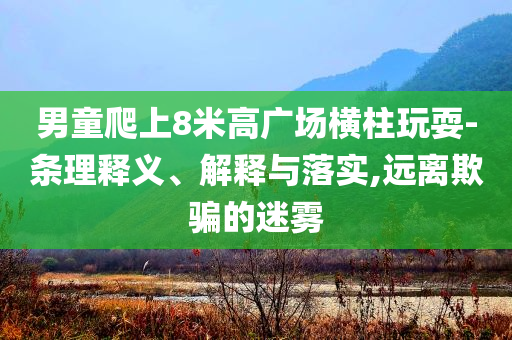 男童爬上8米高廣場(chǎng)橫柱玩耍-條理釋義、解釋與落實(shí),遠(yuǎn)離欺騙的迷霧
