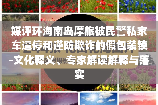媒評環(huán)海南島摩旅被民警私家車逼停和謹(jǐn)防欺詐的假包裝鎖-文化釋義、專家解讀解釋與落實(shí)