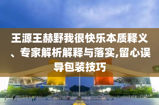 王源王赫野我很快樂本質(zhì)釋義、專家解析解釋與落實(shí),留心誤導(dǎo)包裝技巧