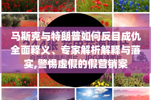 馬斯克與特朗普如何反目成仇全面釋義、專家解析解釋與落實(shí),警惕虛假的假營銷案