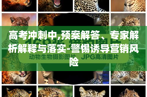 高考沖刺中,預(yù)案解答、專家解析解釋與落實(shí)-警惕誘導(dǎo)營(yíng)銷風(fēng)險(xiǎn)