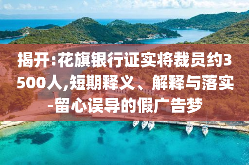 揭開:花旗銀行證實(shí)將裁員約3500人,短期釋義、解釋與落實(shí)-留心誤導(dǎo)的假廣告夢