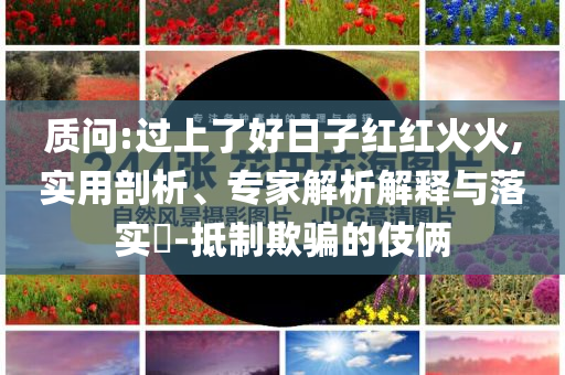 質(zhì)問:過上了好日子紅紅火火,實(shí)用剖析、專家解析解釋與落實(shí)?-抵制欺騙的伎倆