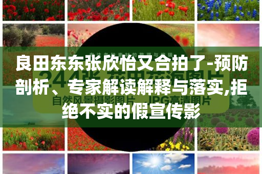 良田東東張欣怡又合拍了-預(yù)防剖析、專家解讀解釋與落實(shí),拒絕不實(shí)的假宣傳影