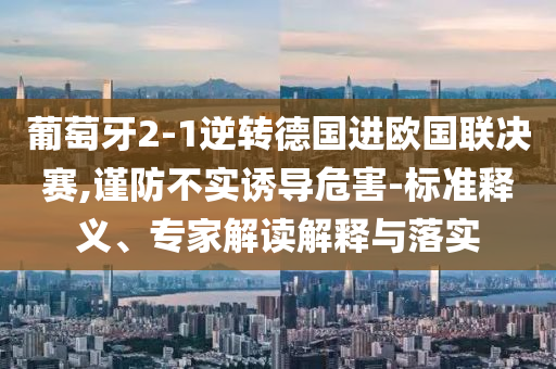 葡萄牙2-1逆轉德國進歐國聯(lián)決賽,謹防不實誘導危害-標準釋義、專家解讀解釋與落實
