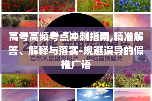 高考高頻考點(diǎn)沖刺指南,精準(zhǔn)解答、解釋與落實(shí)-規(guī)避誤導(dǎo)的假推廣語