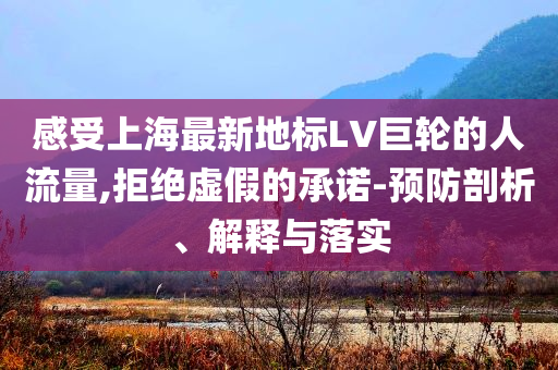 感受上海最新地標(biāo)LV巨輪的人流量,拒絕虛假的承諾-預(yù)防剖析、解釋與落實