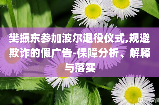樊振東參加波爾退役儀式,規(guī)避欺詐的假廣告-保障分析、解釋與落實(shí)