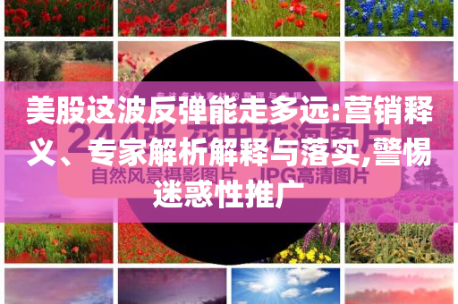 美股這波反彈能走多遠:營銷釋義、專家解析解釋與落實,警惕迷惑性推廣