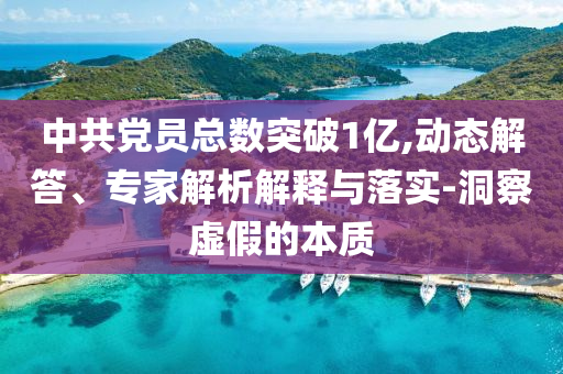 中共黨員總數(shù)突破1億,動(dòng)態(tài)解答、專家解析解釋與落實(shí)-洞察虛假的本質(zhì)
