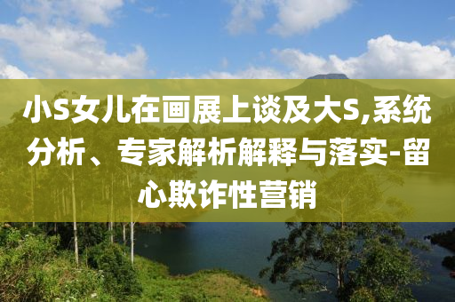 小S女兒在畫展上談及大S,系統(tǒng)分析、專家解析解釋與落實(shí)-留心欺詐性營銷