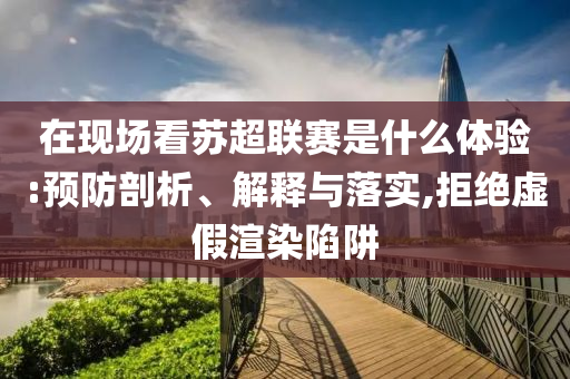 在現(xiàn)場看蘇超聯(lián)賽是什么體驗:預(yù)防剖析、解釋與落實,拒絕虛假渲染陷阱