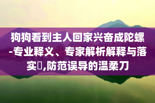 狗狗看到主人回家興奮成陀螺-專業(yè)釋義、專家解析解釋與落實(shí)?,防范誤導(dǎo)的溫柔刀