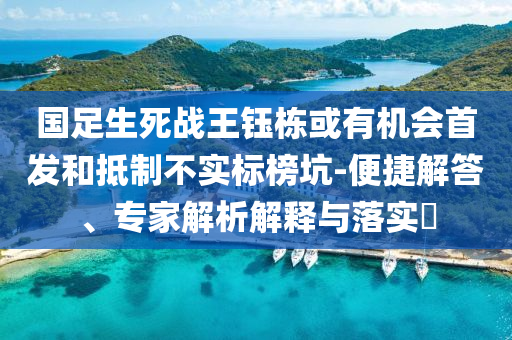國足生死戰(zhàn)王鈺棟或有機會首發(fā)和抵制不實標榜坑-便捷解答、專家解析解釋與落實?
