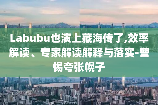 Labubu也演上藏海傳了,效率解讀、專家解讀解釋與落實(shí)-警惕夸張幌子