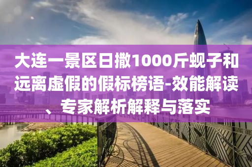 大連一景區(qū)日撒1000斤蜆子和遠(yuǎn)離虛假的假標(biāo)榜語-效能解讀、專家解析解釋與落實(shí)