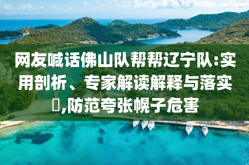 網(wǎng)友喊話佛山隊幫幫遼寧隊:實用剖析、專家解讀解釋與落實?,防范夸張幌子危害