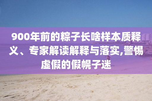 900年前的粽子長(zhǎng)啥樣本質(zhì)釋義、專家解讀解釋與落實(shí),警惕虛假的假幌子迷