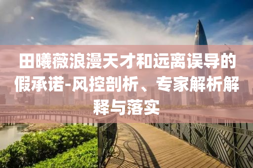 田曦薇浪漫天才和遠(yuǎn)離誤導(dǎo)的假承諾-風(fēng)控剖析、專家解析解釋與落實