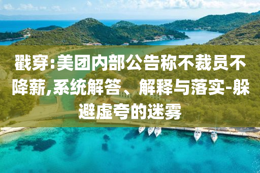 戳穿:美團內部公告稱不裁員不降薪,系統(tǒng)解答、解釋與落實-躲避虛夸的迷霧
