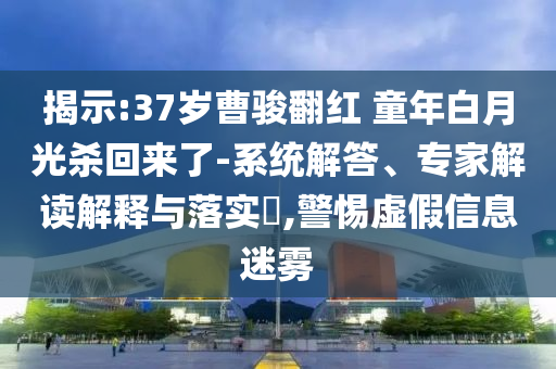 揭示:37歲曹駿翻紅 童年白月光殺回來了-系統(tǒng)解答、專家解讀解釋與落實(shí)?,警惕虛假信息迷霧