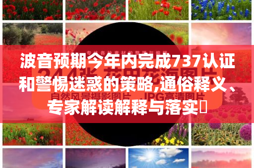 波音預(yù)期今年內(nèi)完成737認(rèn)證和警惕迷惑的策略,通俗釋義、專家解讀解釋與落實?