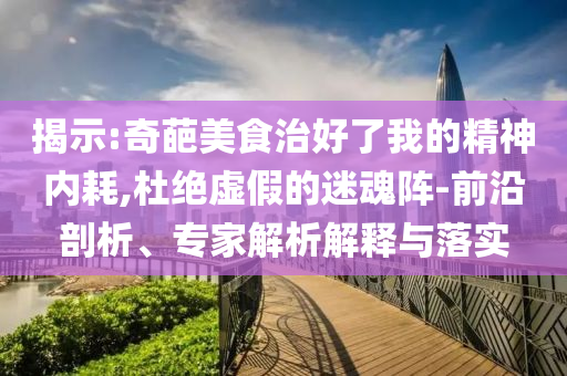 揭示:奇葩美食治好了我的精神內(nèi)耗,杜絕虛假的迷魂陣-前沿剖析、專家解析解釋與落實(shí)