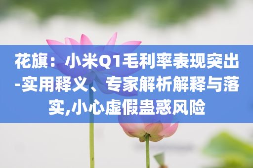 花旗：小米Q1毛利率表現(xiàn)突出-實(shí)用釋義、專家解析解釋與落實(shí),小心虛假蠱惑風(fēng)險(xiǎn)