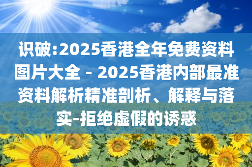 識破:2025香港全年免費(fèi)資料圖片大全 - 2025香港內(nèi)部最準(zhǔn)資料解析精準(zhǔn)剖析、解釋與落實(shí)-拒絕虛假的誘惑