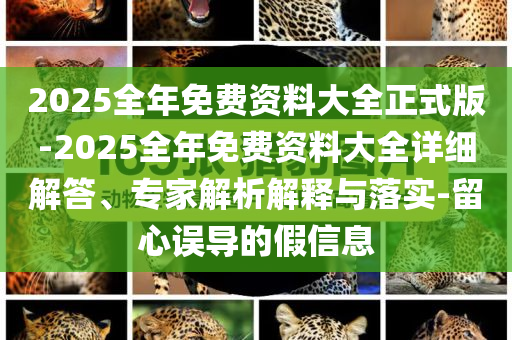 2025全年免費(fèi)資料大全正式版-2025全年免費(fèi)資料大全詳細(xì)解答、專家解析解釋與落實(shí)-留心誤導(dǎo)的假信息