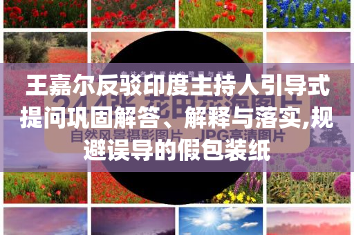王嘉爾反駁印度主持人引導(dǎo)式提問鞏固解答、解釋與落實,規(guī)避誤導(dǎo)的假包裝紙