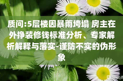 質(zhì)問:5層樓因暴雨垮塌 房主在外掙裝修錢標準分析、專家解析解釋與落實-謹防不實的偽形象