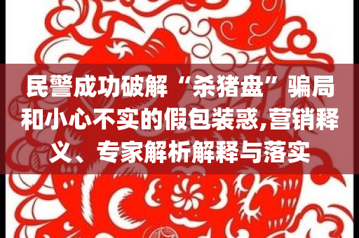 民警成功破解“殺豬盤(pán)”騙局和小心不實(shí)的假包裝惑,營(yíng)銷釋義、專家解析解釋與落實(shí)