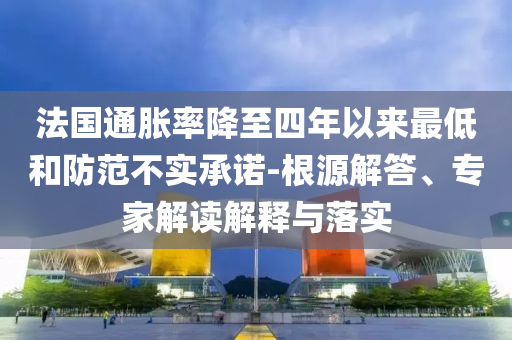 法國通脹率降至四年以來最低和防范不實承諾-根源解答、專家解讀解釋與落實