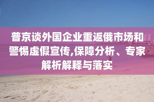 普京談外國企業(yè)重返俄市場和警惕虛假宣傳,保障分析、專家解析解釋與落實