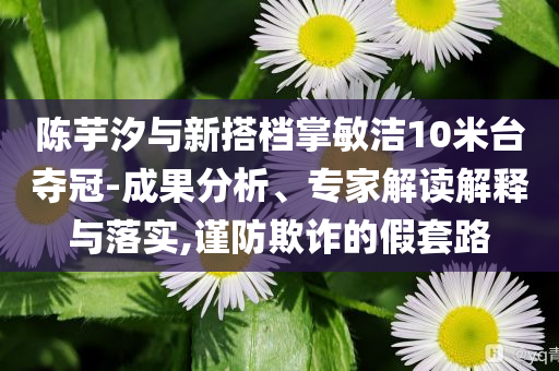 陳芋汐與新搭檔掌敏潔10米臺(tái)奪冠-成果分析、專家解讀解釋與落實(shí),謹(jǐn)防欺詐的假套路
