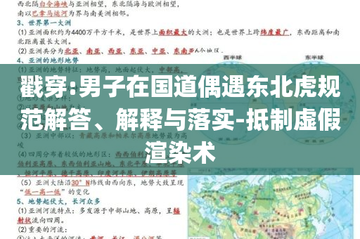 戳穿:男子在國(guó)道偶遇東北虎規(guī)范解答、解釋與落實(shí)-抵制虛假渲染術(shù)
