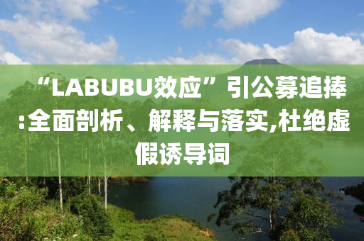 “LABUBU效應(yīng)”引公募追捧:全面剖析、解釋與落實(shí),杜絕虛假誘導(dǎo)詞
